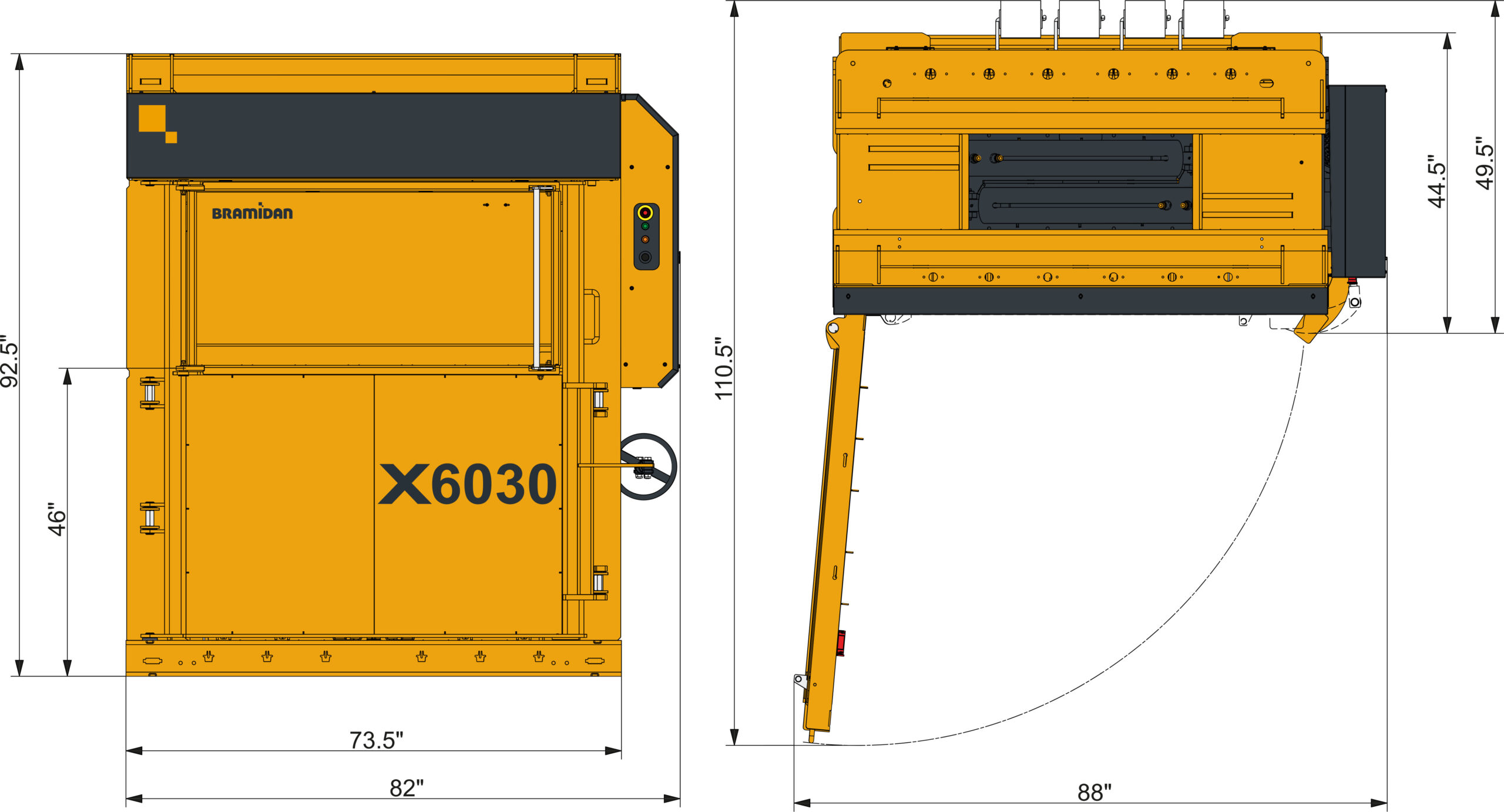 Bramidan X6030 Baler - Tech Specs